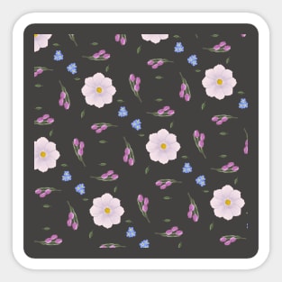 Three Flowers Sticker